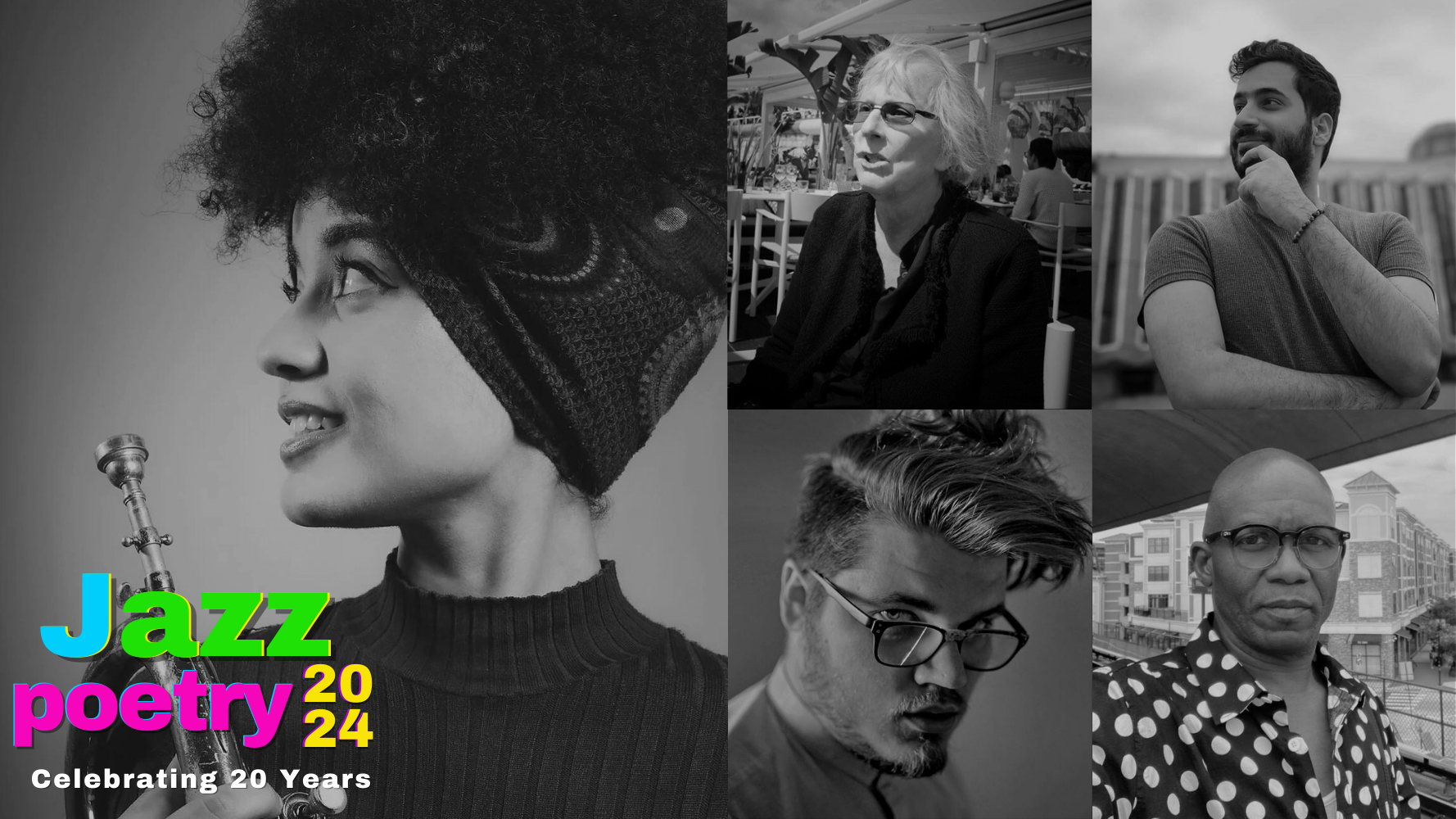 Jazz Poetry 2024: Milena Casado Quartet, Rae Armantrout, Yahya Ashour, Oleksandr Frazé-Frazénko, & Richard Hamilton