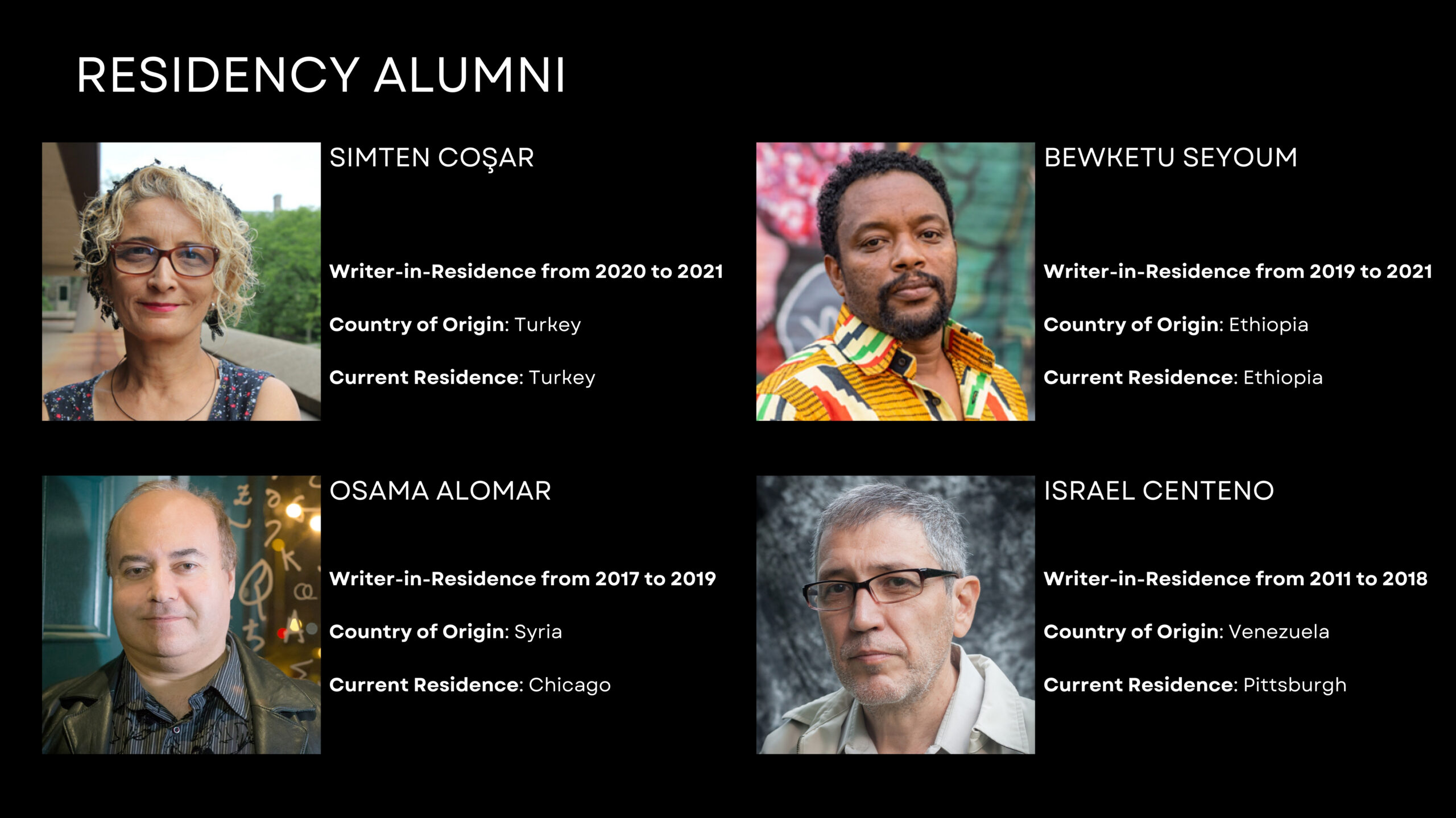 writers in residence portfolio