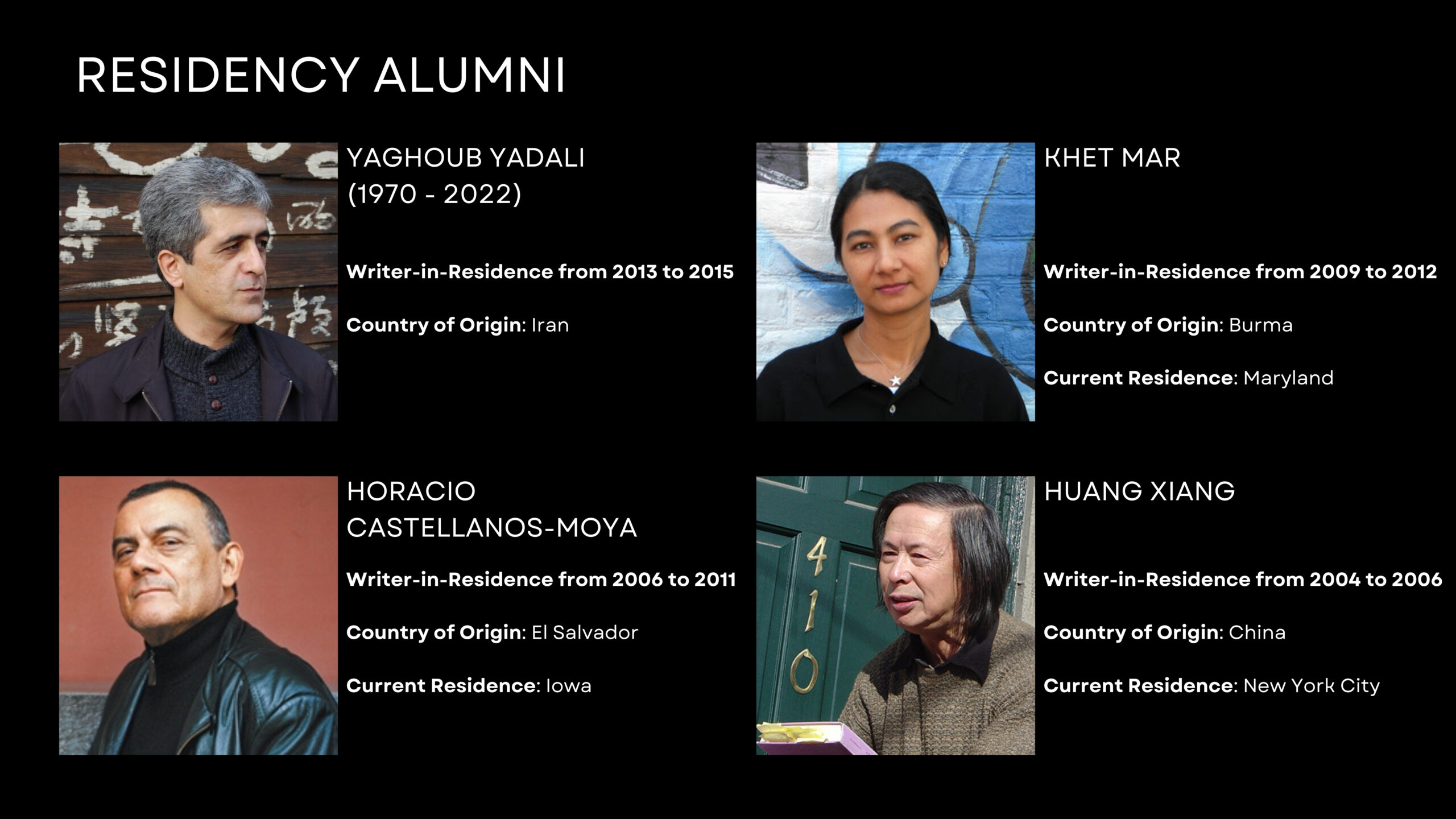 writers in residence portfolio
