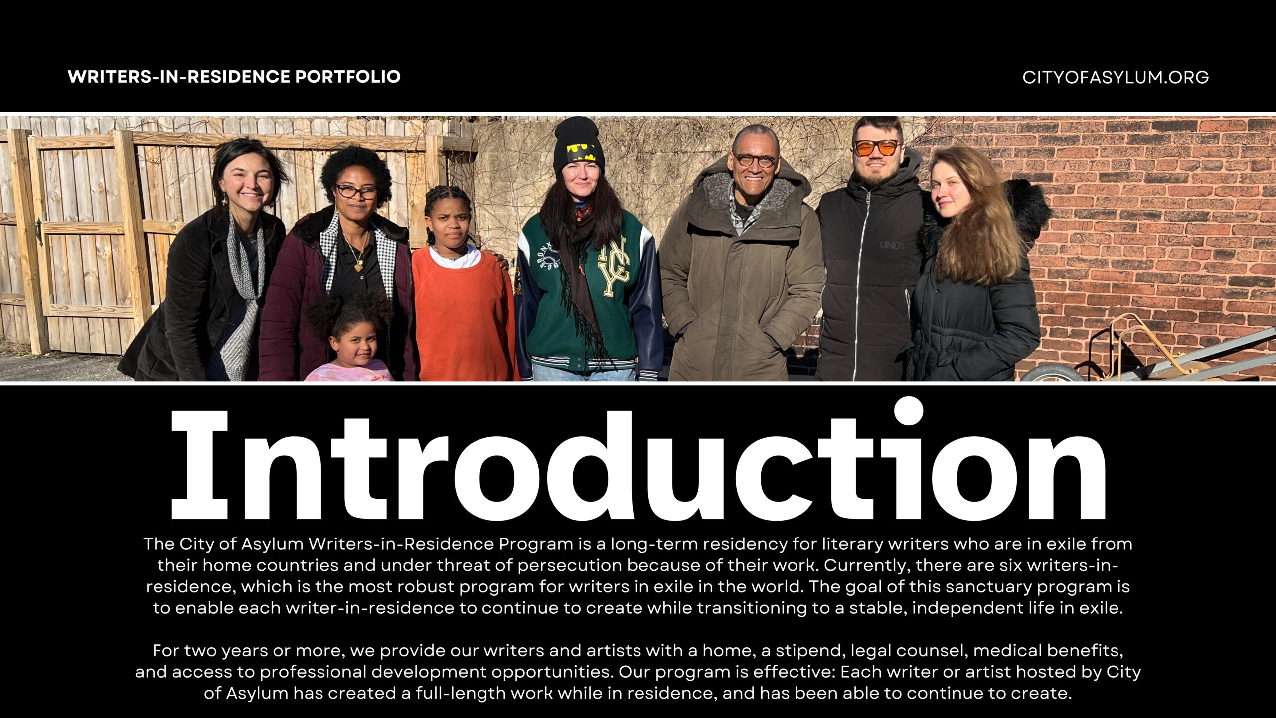 writers in residence portfolio