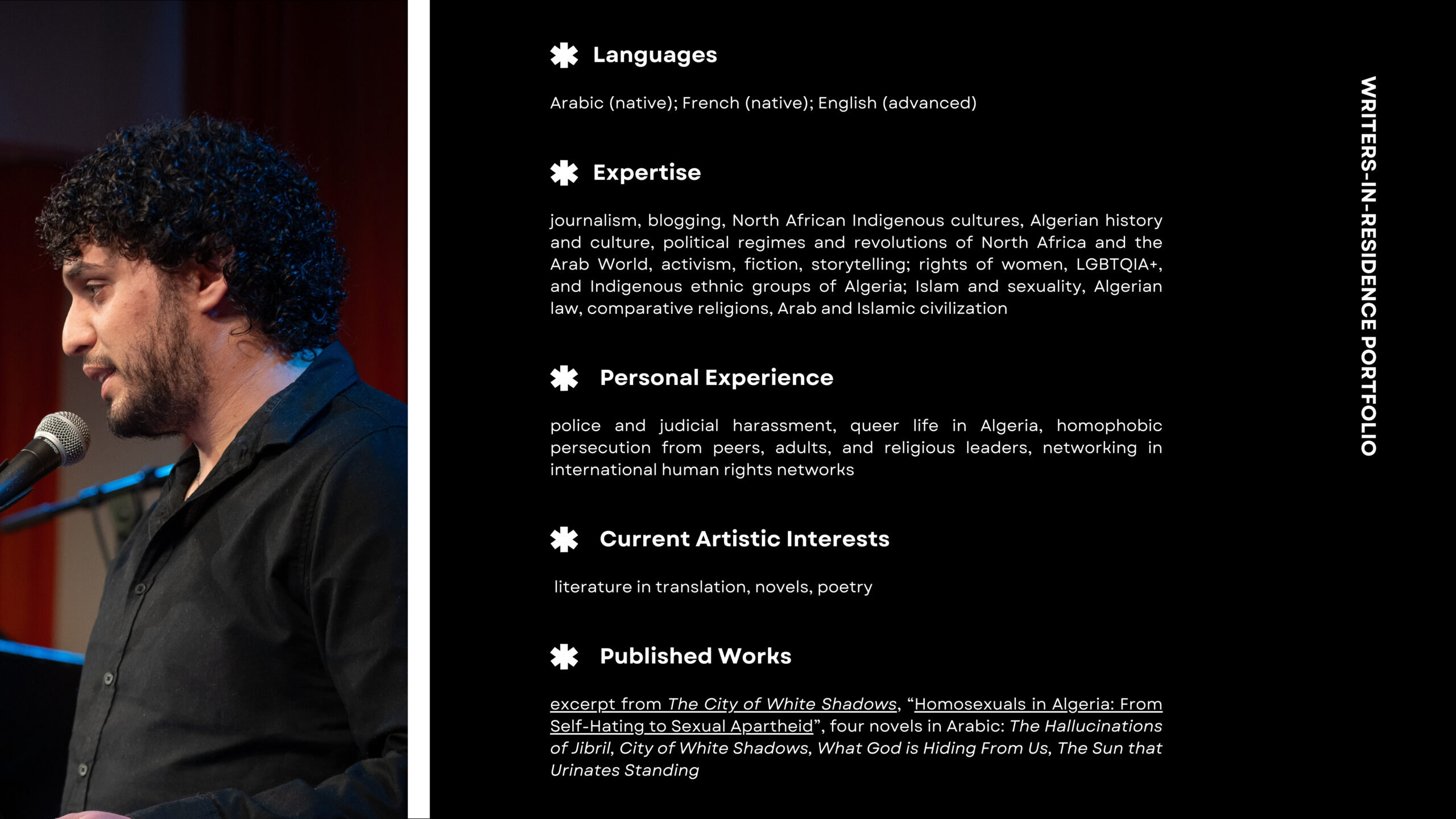 writers in residence portfolio